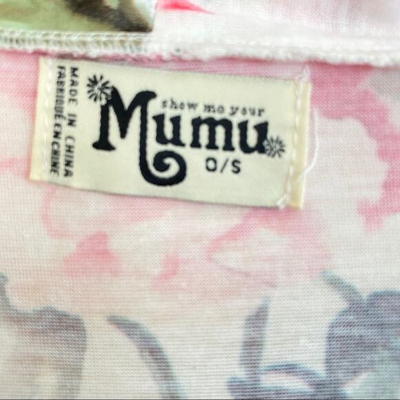 Show Me Your MuMu Brie Pink Floral Short Sleeve Robe O/S - Picture 7 of 8